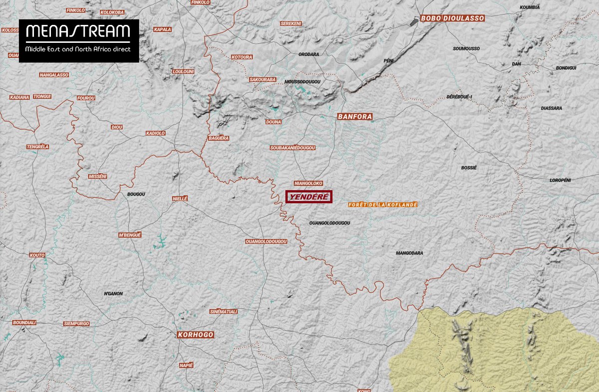 Burkina Faso: Unknown gunmen attacked the border police station last night in Yendéré, Comoé Province, Cascades Region, on the border with IvoryCoast (some local sources describe the attackers as jihadists), a civilian was wounded, and a vehicle and a motorbike set ablaze   