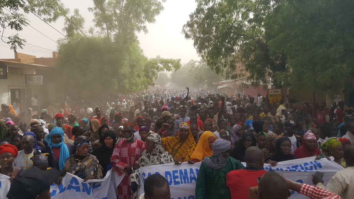 This morning's demonstration in Gao