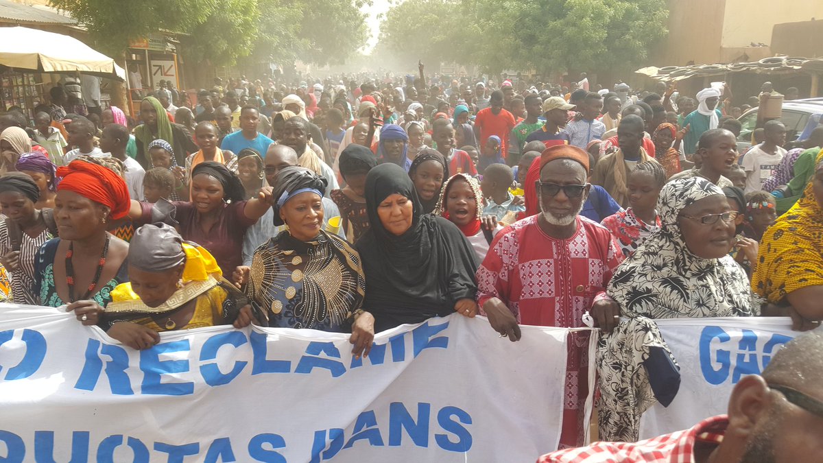 This morning's demonstration in Gao