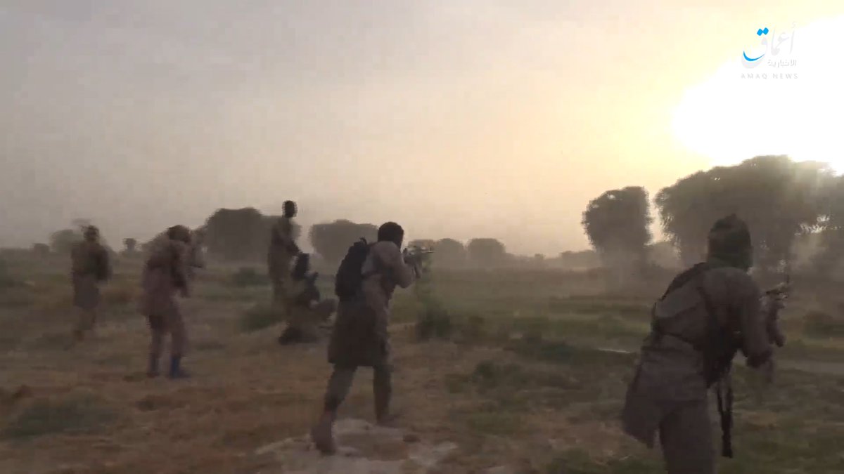 IS captured multiple technicals, including these 2 ZPU-2/KPV 14.5mm mounted on Toyotas.  The base looks reasonably large, not entirely sure how the lightly armed fighters (With a few technicals) took it over so easily with only 5 claimed casualties on the Nigerien army side. 