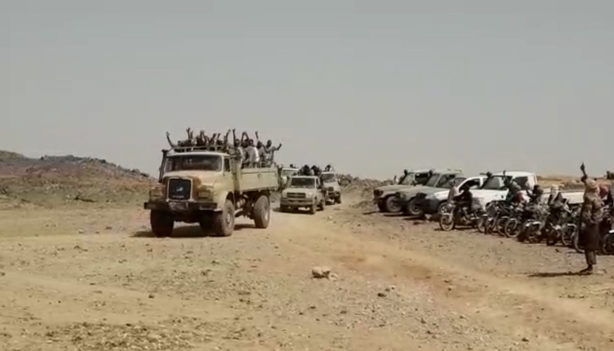 Mali: Screenshots from vidéo showing the arrival of JNIM prisoners convoy released in exchange for the 3 foreign hostages and Malian political leader on October 8th