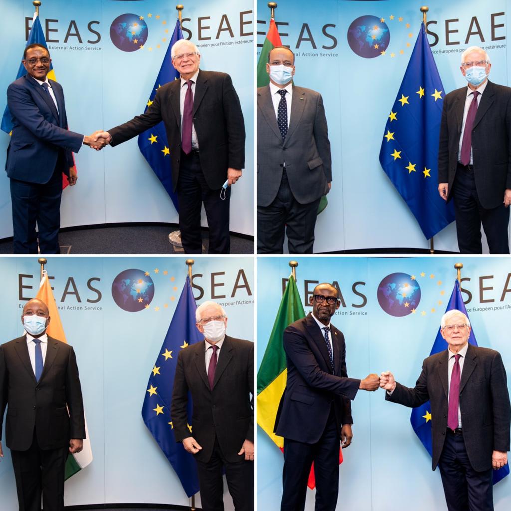 Josep Borrell Fontelles: Received today in Brussels the Ministers of Mali, Mauritania, Niger and Chad. We took stock of the situation in the Sahel and our joint security, development and humanitarian efforts