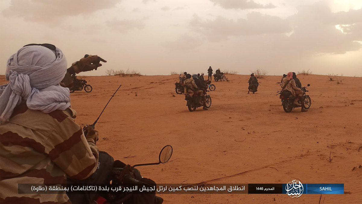 Today, IS Greater Sahara released a photoset of the attack in Takanamat (with four bodies visible)