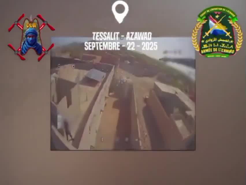 Mali: Geolocations of 2 Azawad Liberation Front(FLA) drone strikes. On 22/09, a building hit by a drone in Tessalit (20.2017, 1.0097)