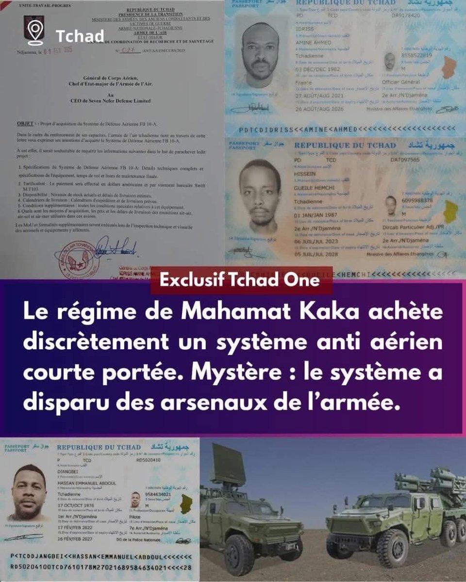 Chadian authorities have issued a decree revoking the citizenship of two of its citizens known for their criticism of President Mahamat Kaka. Among them is journalist Charafeddine Saleh, editor-in-chief of the investigative platform ChadOne, which recently published a documented investigation revealing that Kaka allowed Chad to become a fully operational logistics hub for transporting weapons to Chad. An exclusive investigation by TchadOne: The missing Chinese anti-aircraft system: How Mahamat Kaka's regime became an international arms dealer