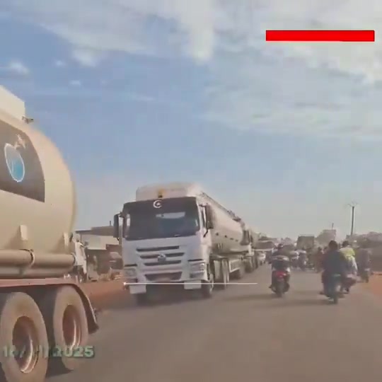 Mali: A fuel tanker convoy from Ivory Coast has reportedly arrived in Bamako