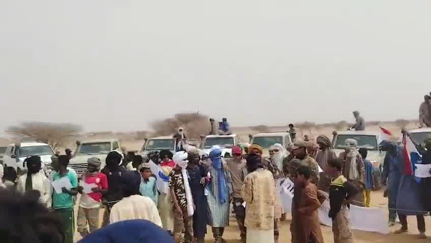 Demonstrations took place in Telhandak in the Kidal region this morning, May 24, 2026, to protest violations committed by the Malian army and the Russian Africa Corps against civilians in Azawad, as well as the use of banned cluster munitions during recent operations in Kidal and Timbuktu.