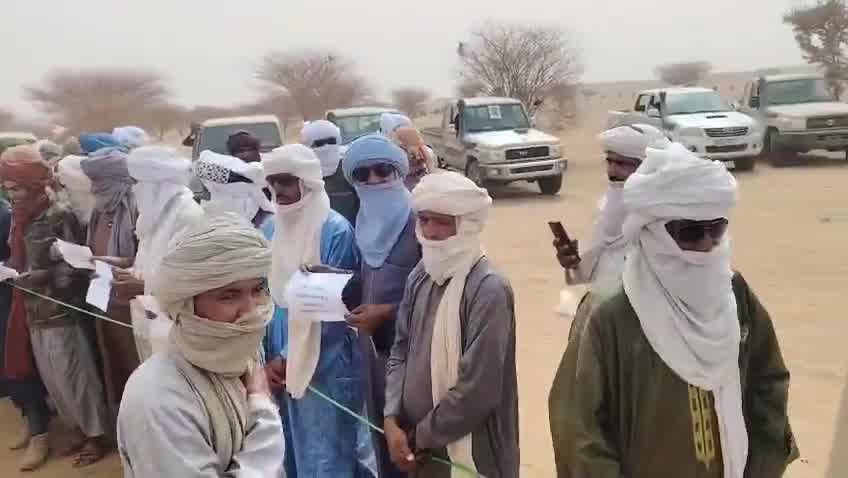 Demonstrations took place in Telhandak in the Kidal region this morning, May 24, 2026, to protest violations committed by the Malian army and the Russian Africa Corps against civilians in Azawad, as well as the use of banned cluster munitions during recent operations in Kidal and Timbuktu.